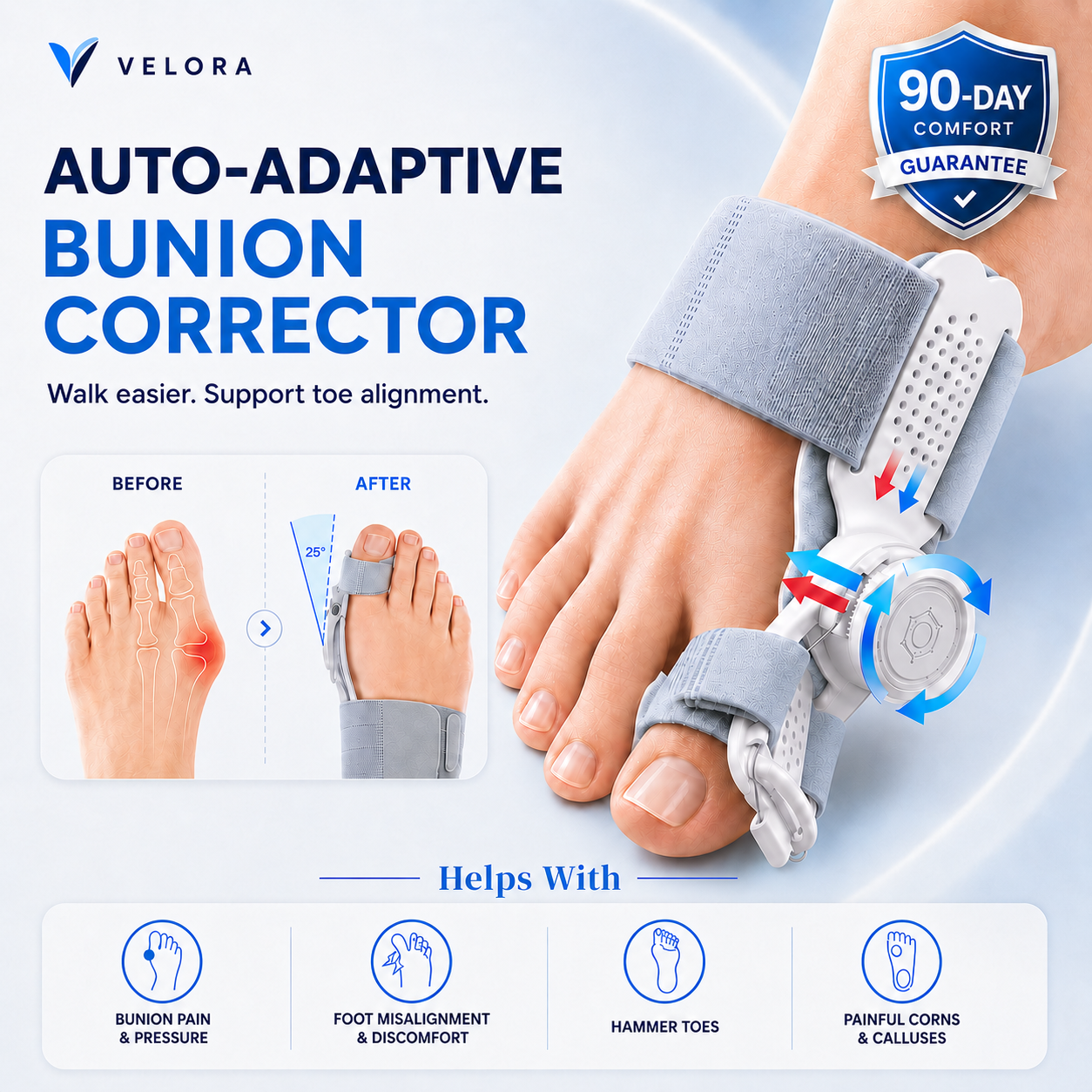 AlignStep Pro™ - Auto-Adaptive Bunion Corrector